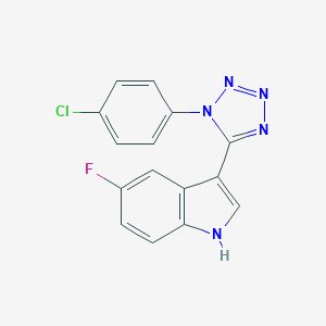 3-[1-(4-chlorophenyl)-1H-tetraazol-5-yl]-5-fluoro-1H-indole