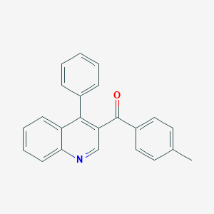 molecular formula C23H17NO B396554 (4-Methylphenyl)(4-phenyl-3-quinolinyl)methanone 