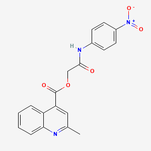 molecular formula C19H15N3O5 B3965557 [(4-NITROPHENYL)CARBAMOYL]METHYL 2-METHYLQUINOLINE-4-CARBOXYLATE 