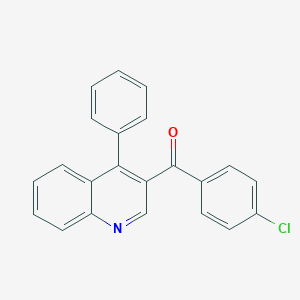 molecular formula C22H14ClNO B396556 (4-Chlorophenyl)(4-phenyl-3-quinolinyl)methanone 