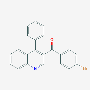 molecular formula C22H14BrNO B396558 (4-Bromophenyl)(4-phenyl-3-quinolinyl)methanone 