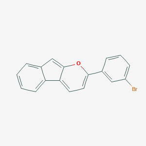 molecular formula C18H11BrO B396565 2-(3-Bromophenyl)indeno[2,1-b]pyran 