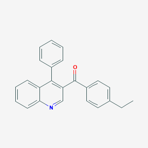 molecular formula C24H19NO B396566 (4-Ethylphenyl)(4-phenyl-3-quinolinyl)methanone 