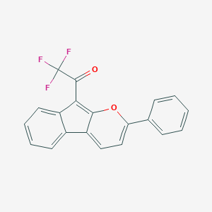 molecular formula C20H11F3O2 B396568 2,2,2-Trifluoro-1-(2-phenylindeno[2,1-b]pyran-9-yl)ethanone 