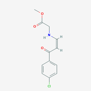 molecular formula C12H12ClNO3 B396571 Methyl {[3-(4-chlorophenyl)-3-oxo-1-propenyl]amino}acetate 
