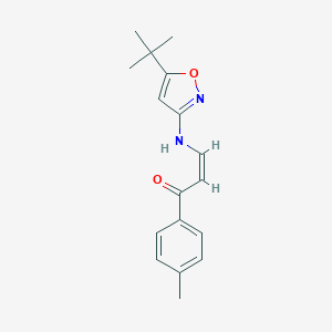 molecular formula C17H20N2O2 B396608 3-[(5-Tert-butyl-3-isoxazolyl)amino]-1-(4-methylphenyl)-2-propen-1-one 