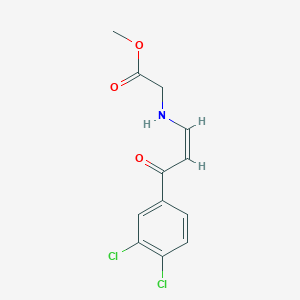 molecular formula C12H11Cl2NO3 B396612 Methyl {[3-(3,4-dichlorophenyl)-3-oxo-1-propenyl]amino}acetate 