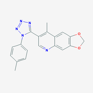 molecular formula C19H15N5O2 B396617 8-methyl-7-[1-(4-methylphenyl)-1H-tetraazol-5-yl][1,3]dioxolo[4,5-g]quinoline 