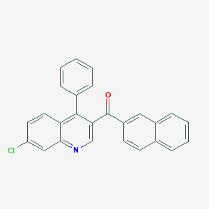 molecular formula C26H16ClNO B396619 (7-Chloro-4-phenyl-3-quinolinyl)(2-naphthyl)methanone 
