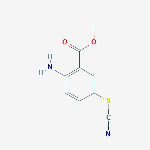 molecular formula C9H8N2O2S B039662 Methyl 2-amino-5-thiocyanatobenzoate CAS No. 117324-16-0