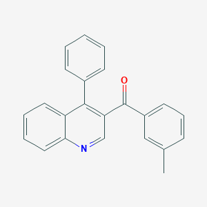 molecular formula C23H17NO B396620 (3-Methylphenyl)(4-phenyl-3-quinolinyl)methanone 