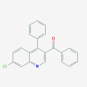 molecular formula C22H14ClNO B396624 (7-Chloro-4-phenyl-3-quinolinyl)(phenyl)methanone 