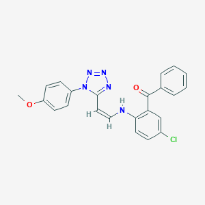 molecular formula C23H18ClN5O2 B396626 [5-chloro-2-({2-[1-(4-methoxyphenyl)-1H-tetraazol-5-yl]vinyl}amino)phenyl](phenyl)methanone 