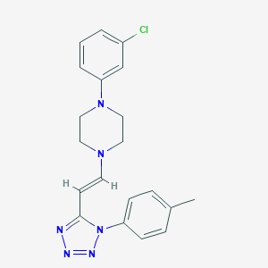 molecular formula C20H21ClN6 B396628 1-(3-chlorophenyl)-4-{2-[1-(4-methylphenyl)-1H-tetraazol-5-yl]vinyl}piperazine 