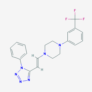 molecular formula C20H19F3N6 B396629 1-[2-(1-phenyl-1H-tetraazol-5-yl)vinyl]-4-[3-(trifluoromethyl)phenyl]piperazine 