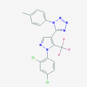 5-[1-(2,4-dichlorophenyl)-5-(trifluoromethyl)-1H-pyrazol-4-yl]-1-(4-methylphenyl)-1H-tetraazole