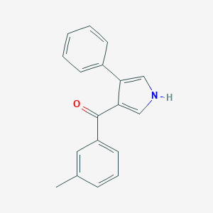 molecular formula C18H15NO B396634 (3-methylphenyl)(4-phenyl-1H-pyrrol-3-yl)methanone 