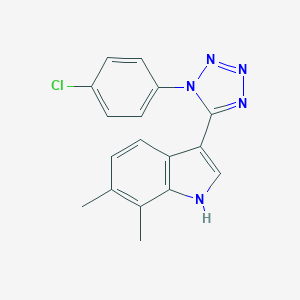 molecular formula C17H14ClN5 B396635 3-[1-(4-chlorophenyl)-1H-tetraazol-5-yl]-6,7-dimethyl-1H-indole 