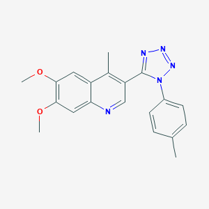 molecular formula C20H19N5O2 B396647 6,7-dimethoxy-4-methyl-3-[1-(4-methylphenyl)-1H-tetraazol-5-yl]quinoline 