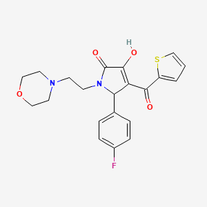 molecular formula C21H21FN2O4S B3966534 5-(4-fluorophenyl)-3-hydroxy-1-[2-(4-morpholinyl)ethyl]-4-(2-thienylcarbonyl)-1,5-dihydro-2H-pyrrol-2-one 