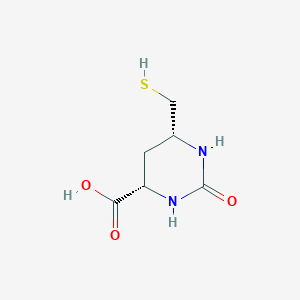 molecular formula C6H10N2O3S B039666 (4S,6R)-2-oxo-6-(sulfanylmethyl)-1,3-diazinane-4-carboxylic acid CAS No. 114132-84-2