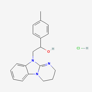 molecular formula C19H22ClN3O B3966614 2-(3,4-dihydropyrimido[1,2-a]benzimidazol-10(2H)-yl)-1-(4-methylphenyl)ethanol hydrochloride 