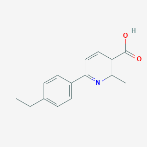 molecular formula C15H15NO2 B396665 6-(4-Ethylphenyl)-2-methylnicotinic acid 