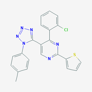 4-(2-chlorophenyl)-5-[1-(4-methylphenyl)-1H-tetraazol-5-yl]-2-(2-thienyl)pyrimidine
