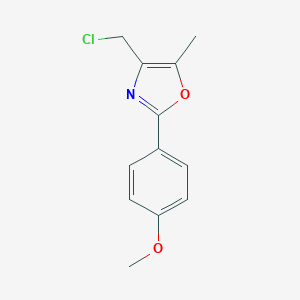 molecular formula C12H12ClNO2 B039667 4-(Chloromethyl)-2-(4-methoxyphenyl)-5-methyl-1,3-oxazole CAS No. 122994-69-8