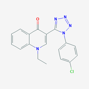molecular formula C18H14ClN5O B396670 3-[1-(4-chlorophenyl)-1H-tetraazol-5-yl]-1-ethyl-4(1H)-quinolinone 