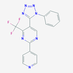 5-(1-phenyl-1H-tetraazol-5-yl)-2-(4-pyridinyl)-4-(trifluoromethyl)pyrimidine