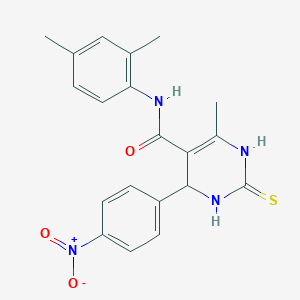 molecular formula C20H20N4O3S B3966732 N-(2,4-dimethylphenyl)-6-methyl-4-(4-nitrophenyl)-2-thioxo-1,2,3,4-tetrahydro-5-pyrimidinecarboxamide 