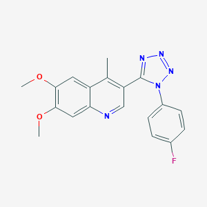 molecular formula C19H16FN5O2 B396675 3-[1-(4-fluorophenyl)-1H-tetraazol-5-yl]-6,7-dimethoxy-4-methylquinoline 