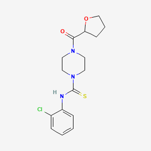 molecular formula C16H20ClN3O2S B3966787 N-(2-chlorophenyl)-4-(oxolane-2-carbonyl)piperazine-1-carbothioamide 