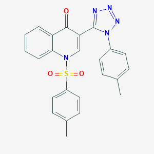 molecular formula C24H19N5O3S B396680 1-[(4-methylphenyl)sulfonyl]-3-[1-(4-methylphenyl)-1H-tetraazol-5-yl]-4(1H)-quinolinone 
