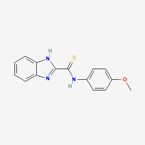 molecular formula C15H13N3OS B3966811 N-(4-methoxyphenyl)-1H-benzimidazole-2-carbothioamide 