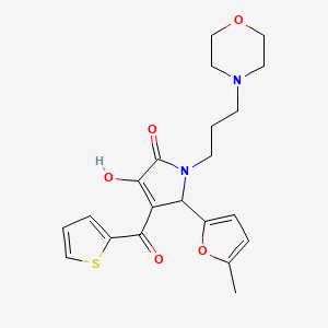 molecular formula C21H24N2O5S B3966916 3-hydroxy-5-(5-methylfuran-2-yl)-1-[3-(morpholin-4-yl)propyl]-4-(thiophen-2-ylcarbonyl)-1,5-dihydro-2H-pyrrol-2-one 