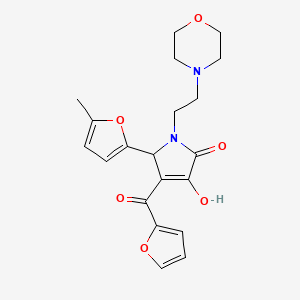 molecular formula C20H22N2O6 B3966934 4-(2-Furylcarbonyl)-3-hydroxy-5-(5-methyl(2-furyl))-1-(2-morpholin-4-ylethyl)-3-pyrrolin-2-one 