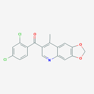 molecular formula C18H11Cl2NO3 B396694 (2,4-Dichlorophenyl)(8-methyl[1,3]dioxolo[4,5-g]quinolin-7-yl)methanone 