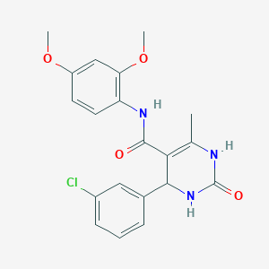 molecular formula C20H20ClN3O4 B3966952 4-(3-chlorophenyl)-N-(2,4-dimethoxyphenyl)-6-methyl-2-oxo-1,2,3,4-tetrahydropyrimidine-5-carboxamide 