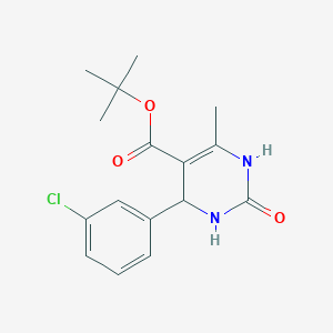 molecular formula C16H19ClN2O3 B3966972 tert-butyl 4-(3-chlorophenyl)-6-methyl-2-oxo-1,2,3,4-tetrahydro-5-pyrimidinecarboxylate 