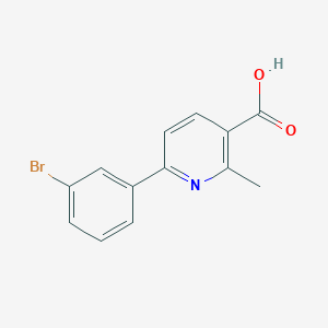 molecular formula C13H10BrNO2 B396698 6-(3-Bromophenyl)-2-methylnicotinic acid CAS No. 791787-06-9