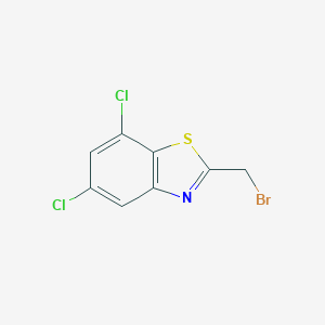 molecular formula C8H4BrCl2NS B039670 2-(Bromomethyl)-5,7-dichloro-1,3-benzothiazole CAS No. 123895-46-5