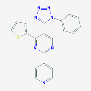 molecular formula C20H13N7S B396708 5-(1-Phenyl-5-tetrazolyl)-2-pyridin-4-yl-4-thiophen-2-ylpyrimidine 