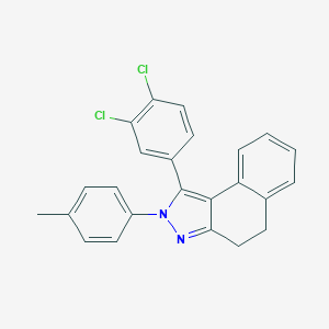 molecular formula C24H18Cl2N2 B396709 1-(3,4-dichlorophenyl)-2-(4-methylphenyl)-4,5-dihydro-2H-benzo[e]indazole 