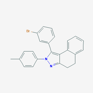 molecular formula C24H19BrN2 B396733 1-(3-bromophenyl)-2-(4-methylphenyl)-4,5-dihydro-2H-benzo[e]indazole 
