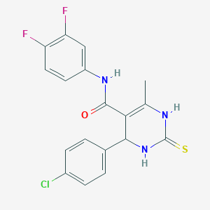 4-(4-chlorophenyl)-N-(3,4-difluorophenyl)-6-methyl-2-thioxo-1,2,3,4-tetrahydro-5-pyrimidinecarboxamide