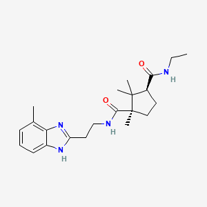 (1R*,3S*)-N~3~-ethyl-1,2,2-trimethyl-N~1~-[2-(7-methyl-1H-benzimidazol-2-yl)ethyl]cyclopentane-1,3-dicarboxamide