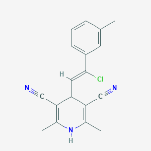 4-[2-Chloro-2-(3-methylphenyl)vinyl]-2,6-dimethyl-1,4-dihydro-3,5-pyridinedicarbonitrile