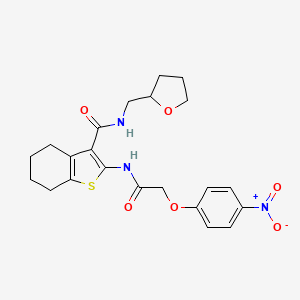 2-{[(4-nitrophenoxy)acetyl]amino}-N-(tetrahydro-2-furanylmethyl)-4,5,6,7-tetrahydro-1-benzothiophene-3-carboxamide